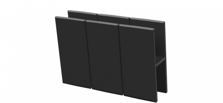 Соединитель NanoWood H-образный 3D 150х25 мм, Черный