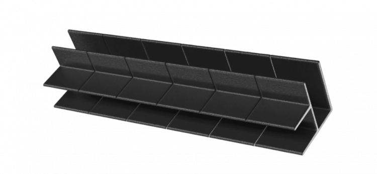Угол NanoWood Eco пластиковый 300х25 мм, Черный