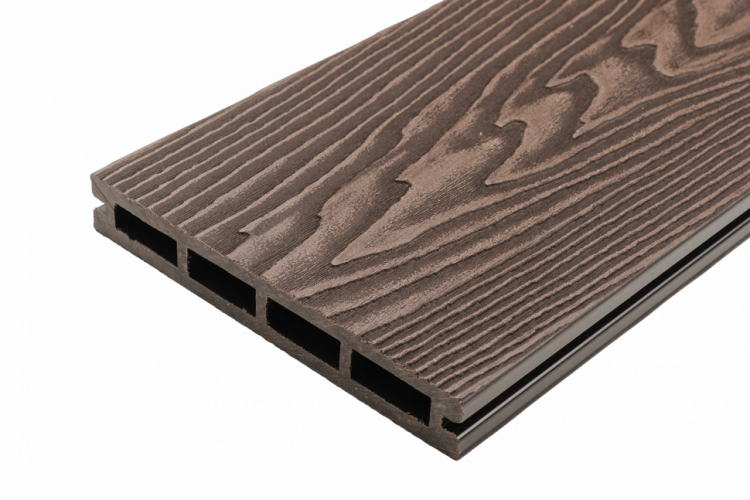 Террасная доска пустотелая ДПК NanoWood Nature 3D (20мм) Венге Террасная доска пустотелая ДПК NanoWood Nature 3D (20мм) Венге
