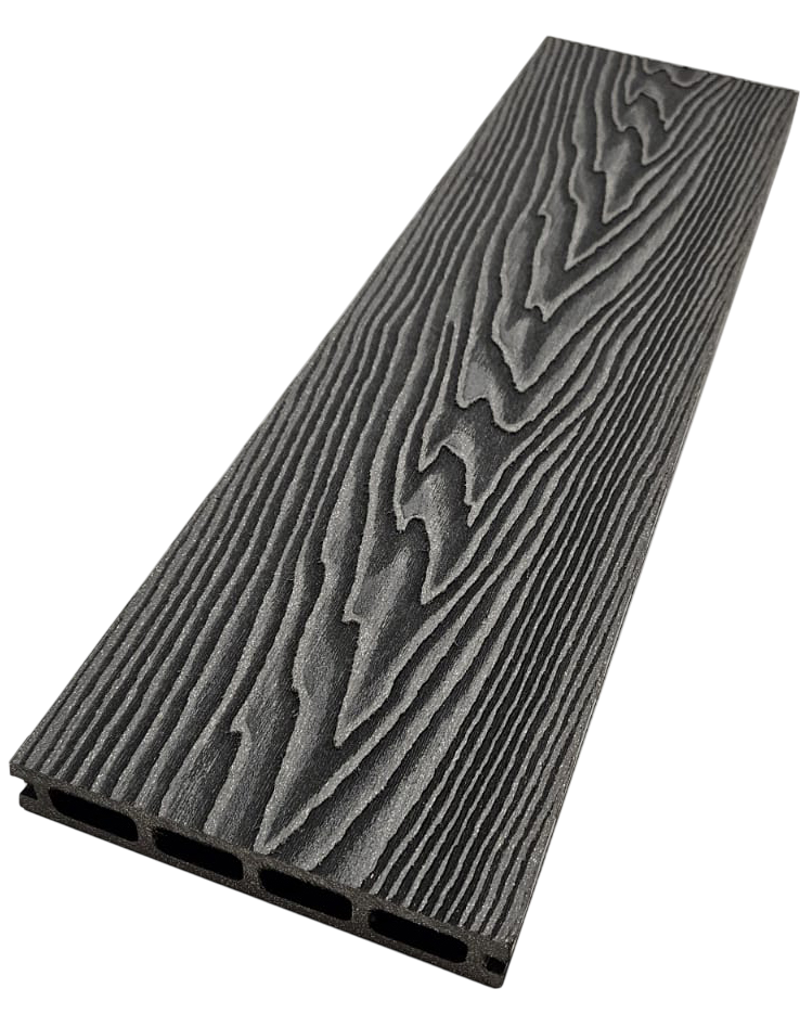 Террасная доска ДПК NanoWood 3D Double Антрацит Террасная доска ДПК NanoWood 3D Double Антрацит